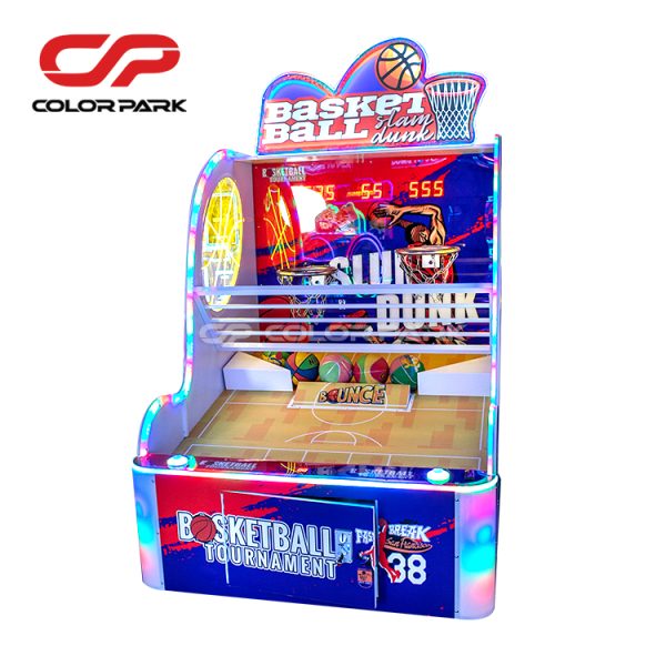 Amusement park luxury coin-operated double arcade throwing basketball game machine