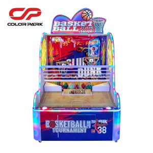 Amusement park luxury coin-operated double arcade throwing basketball game machine