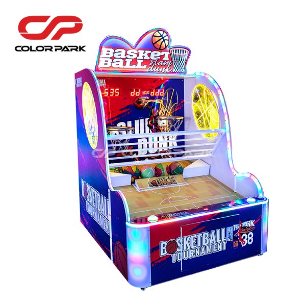 Amusement park luxury coin-operated double arcade throwing basketball game machine