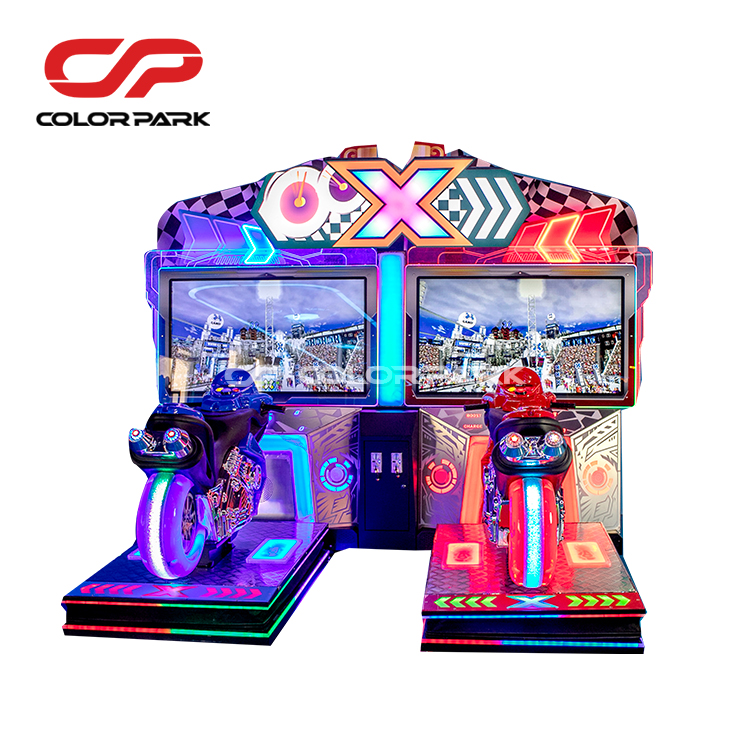 Coin-Operated Arcade Racing Simulator 2 Players Deluxe Dynamic Motorcycle